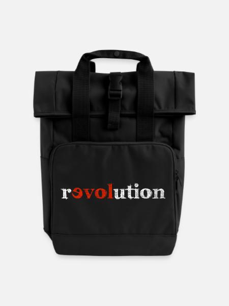 Revolution - Rolltop Rucksack mit zwei Griffen - Schwarz