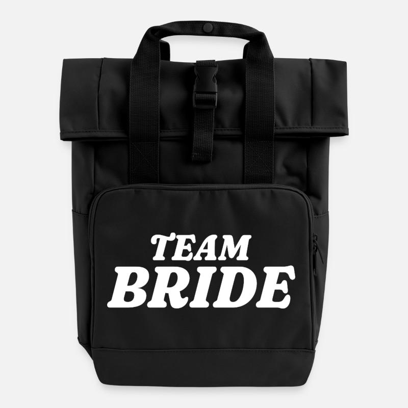 Team Bride - Rolltop Rucksack mit zwei Griffen - Schwarz