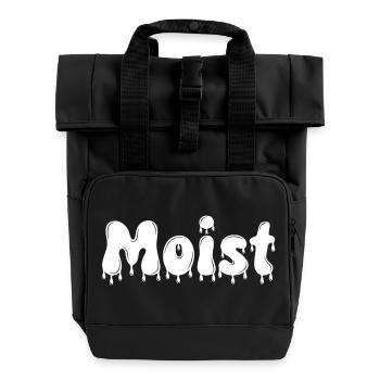 Texte humide et dégoulinant - Sac à dos Roll Top à deux anses - noir - Devant
