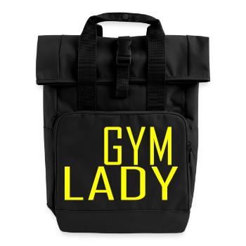 Gym Lady - Rolltop Rucksack mit zwei Griffen - Schwarz - Vorne