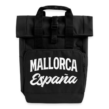 Mallorca Spain Retro Flair - Roll Top Backpack with Two Handles - black - Front