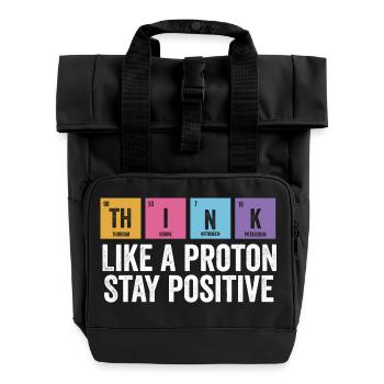 Physik Positiv Bleiben lustig - Rolltop Rucksack mit zwei Griffen - Schwarz - Vorne