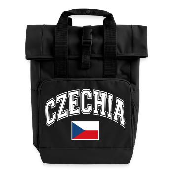 Tschechien Flagge - Rolltop Rucksack mit zwei Griffen - Schwarz - Vorne
