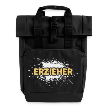 Job Erzieher - Rolltop Rucksack mit zwei Griffen - Schwarz - Vorne