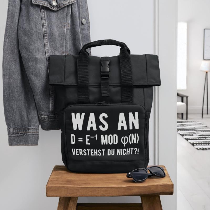 Informatiker Informatik Student Programmierer  Rolltop Rucksack mit zwei Griffen