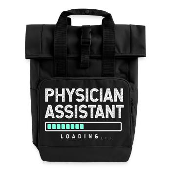 Arzthelferin Physician Assistant Pflege MFA PA - Rolltop Rucksack mit zwei Griffen - Schwarz - Vorne