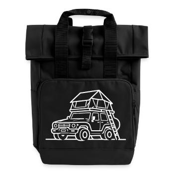 Rooftop Tent Offroad Shirt for Real Rooftop Tent Camper - Roll Top Backpack with Two Handles - black - Front