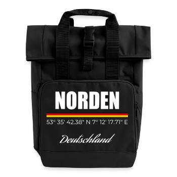 Norden - Rolltop Rucksack mit zwei Griffen - Schwarz - Vorne