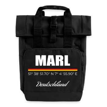 Marne - Sac à dos Roll Top à deux anses - noir - Devant