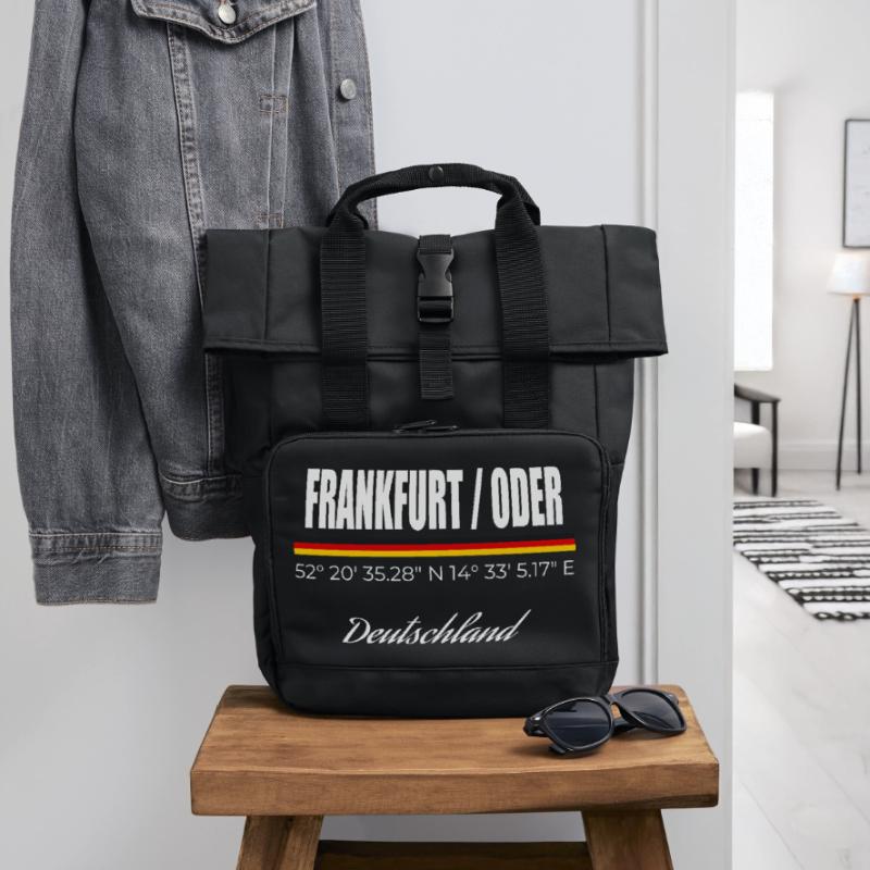 Frankfurt / Oder Rolltop Rucksack mit zwei Griffen