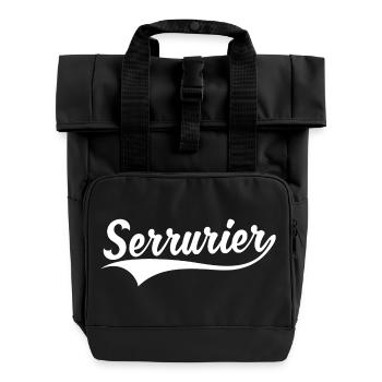 Schlosser - Rolltop Rucksack mit zwei Griffen - Schwarz - Vorne
