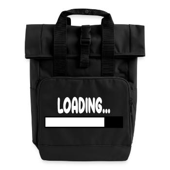 LOADING - Roll Top Backpack with Two Handles - black - Front