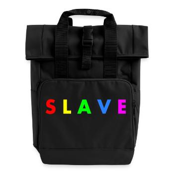 Slave - Rolltop Rucksack mit zwei Griffen - Schwarz - Vorne