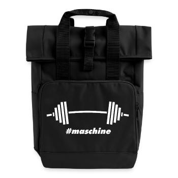 #Maschine : Puissance, poids et forme physique - Sac à dos Roll Top à deux anses - noir - Devant