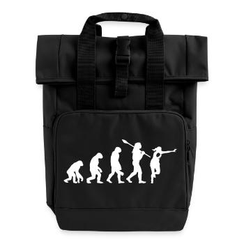 Évolution de la silhouette du joueur de rugby de l’homme - Sac à dos Roll Top à deux anses - noir - Devant
