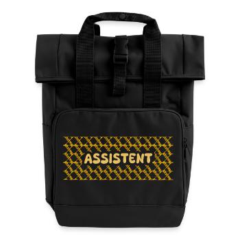 Job Assistant - Roll Top Backpack with Two Handles - black - Front