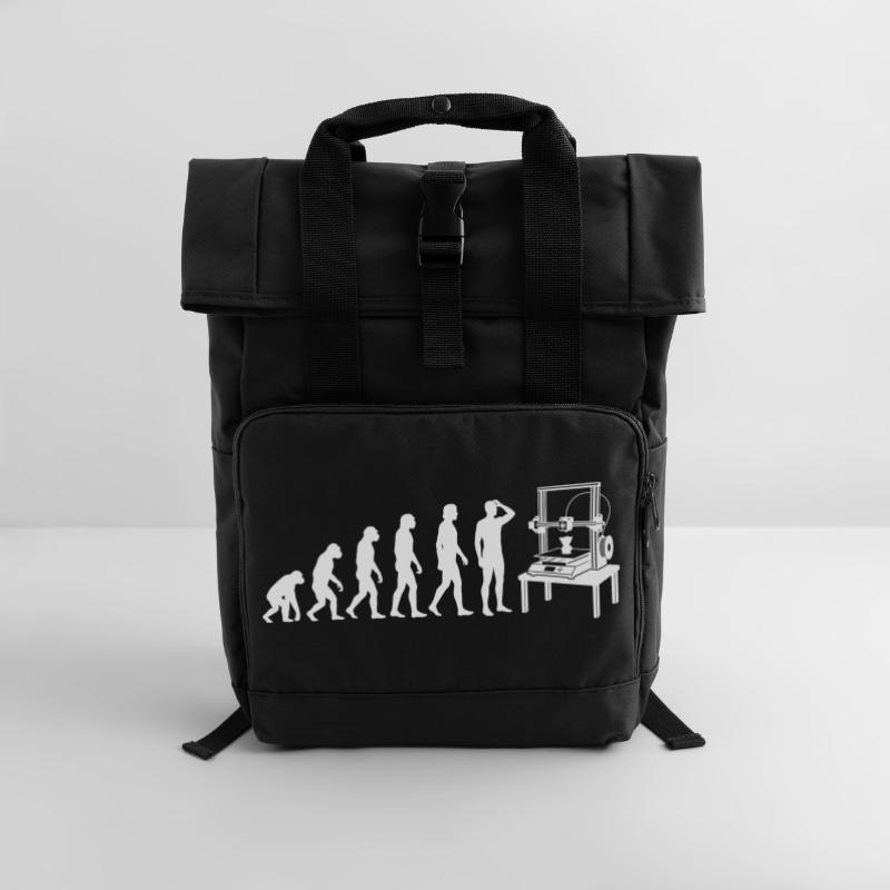 3D Printing Evolution – From Monkey to Maker Roll Top Backpack with Two Handles