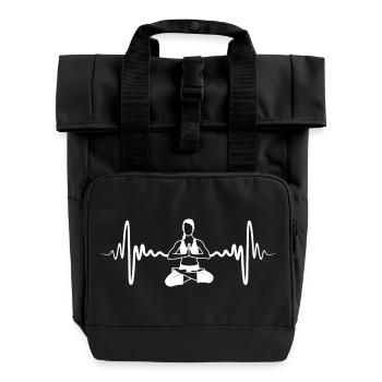 Yogi Kardiogramm - Rolltop Rucksack mit zwei Griffen - Schwarz - Vorne