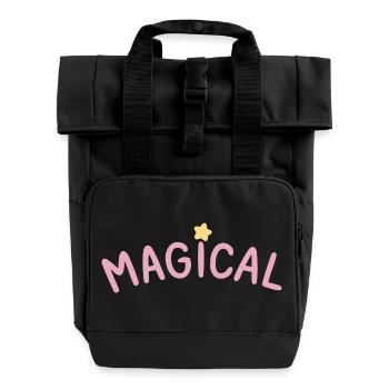 Magischer Pastellstern – sanfte Typografie - Rolltop Rucksack mit zwei Griffen - Schwarz - Vorne