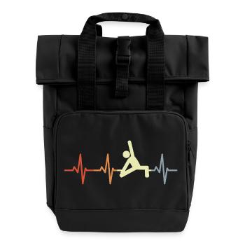 Yoga ECG Battement de cœur - Sac à dos Roll Top à deux anses - noir - Devant