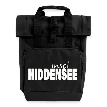 Insel HIDDENSEE - Rolltop Rucksack mit zwei Griffen - Schwarz - Vorne