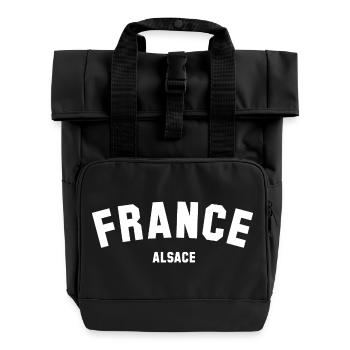 ALSACE Elsass - Roll Top Backpack with Two Handles - black - Front