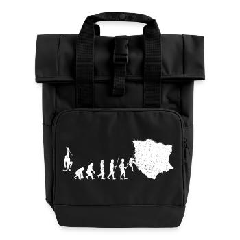 Evolution zur Abenteuer-Silhouette - Rolltop Rucksack mit zwei Griffen - Schwarz - Vorne