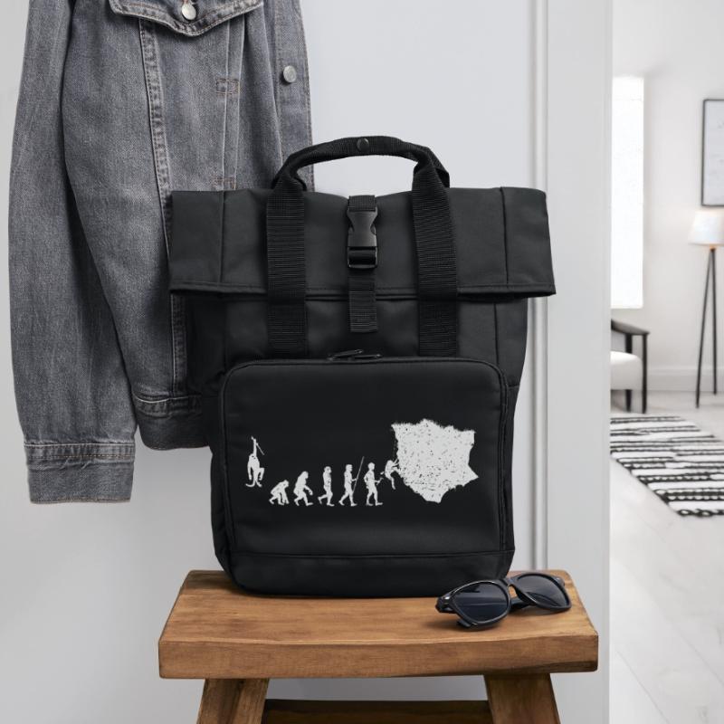 Silhouette de l’évolution à l’aventure Sac à dos Roll Top à deux anses