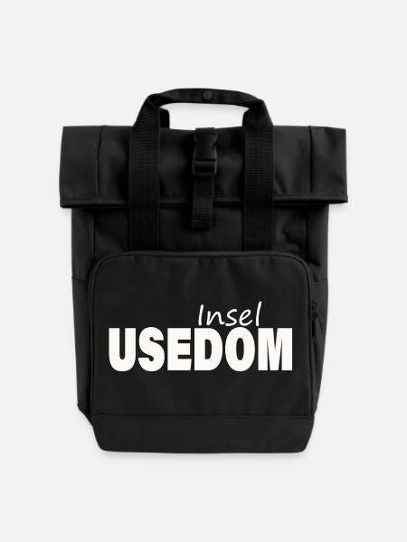 USEDOM - Rolltop Rucksack mit zwei Griffen - Schwarz