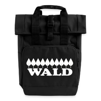 WALD - Rolltop Rucksack mit zwei Griffen - Schwarz - Vorne