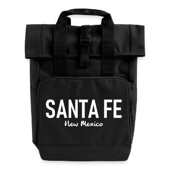 Santa Fe - Nouveau-Mexique - États-Unis - Amérique - Amérique - Sac à dos Roll Top à deux anses - noir - Devant