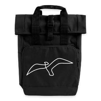 Vogel Skizze – elegantes Motiv für Naturfreunde - Rolltop Rucksack mit zwei Griffen - Schwarz - Vorne