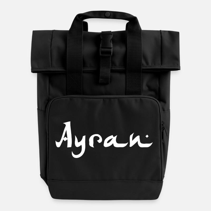 Ayran - Sac à dos Roll Top à deux anses - noir
