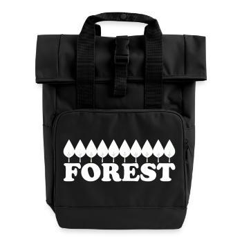 FOREST - Rolltop Rucksack mit zwei Griffen - Schwarz - Vorne