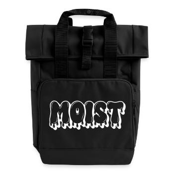 Texte humide et dégoulinant - Sac à dos Roll Top à deux anses - noir - Devant