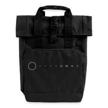 solar system - Roll Top Backpack with Two Handles - black - Front