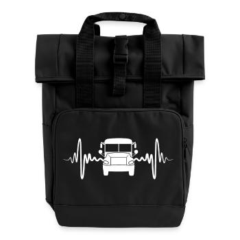 Bus Herzlinie - Rolltop Rucksack mit zwei Griffen - Schwarz - Vorne