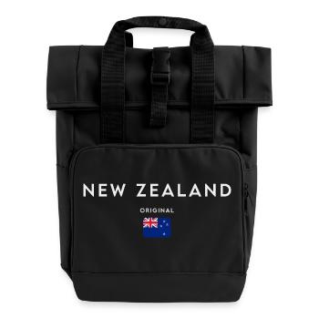 Drapeau de la Nouvelle-Zélande - Sac à dos Roll Top à deux anses - noir - Devant