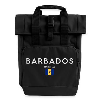 Flagge von Barbados, Barbados-Stolz - Rolltop Rucksack mit zwei Griffen - Schwarz - Vorne