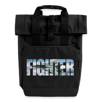 Fighter F-14 Tomcat - Roll Top Backpack with Two Handles - black - Front