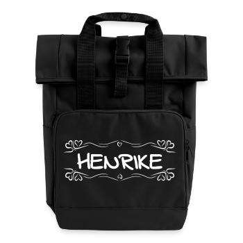 Henrike - Rolltop Rucksack mit zwei Griffen - Schwarz - Vorne