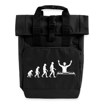 Évolution vers un DJ avec platine - Sac à dos Roll Top à deux anses - noir - Devant