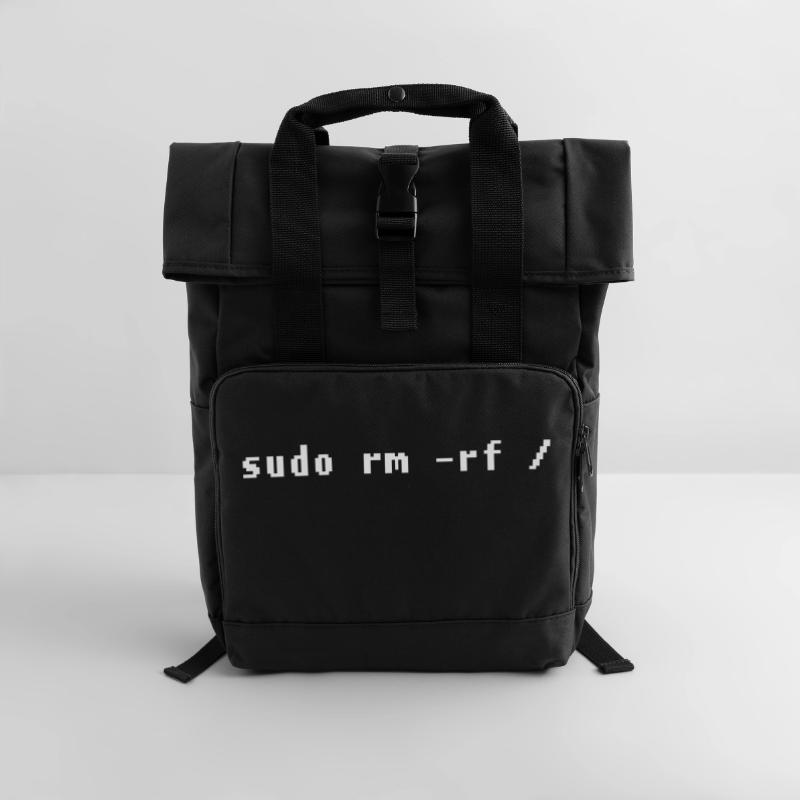 Conception drôle d'admin de Linux Sac à dos Roll Top à deux anses