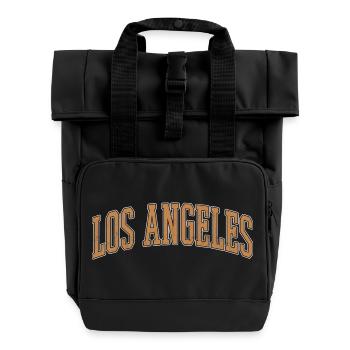 Los Angeles Vintage Arch - Rolltop Rucksack mit zwei Griffen - Schwarz - Vorne
