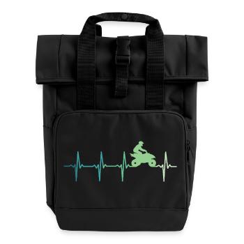 Quad Heartbeat ATV - Rolltop Rucksack mit zwei Griffen - Schwarz - Vorne