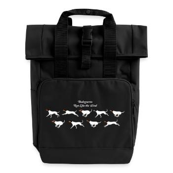 Bodegueros Run Like The Wind - Roll Top Backpack with Two Handles - black - Front