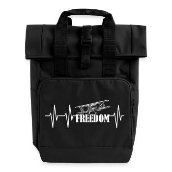 Impulsion Avion Sans Liberté Symbole Icône de vol - Sac à dos Roll Top à deux anses - noir - Devant