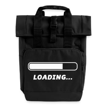 Loading - Roll Top Backpack with Two Handles - black - Front
