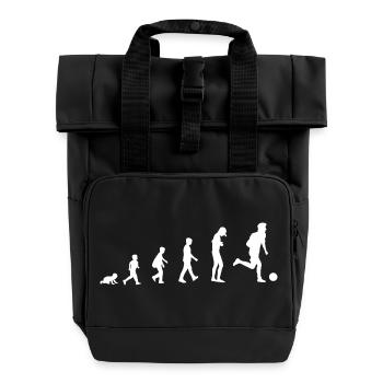 Sviluppo come calciatore / Calcio, sport con palla - Zaino con apertura rolltop e due maniglie - nero - Fronte