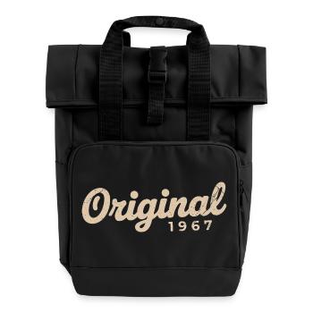 Geburtstagsgeschenk 1967 | Geboren 1967 - Rolltop Rucksack mit zwei Griffen - Schwarz - Vorne